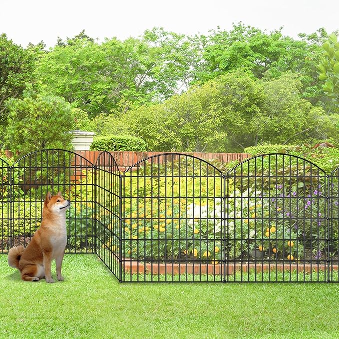 Decorative Metal Garden Fence Outdoor CTW3643, 43.2in H x 14.75 ft L, No Dig - Image 5