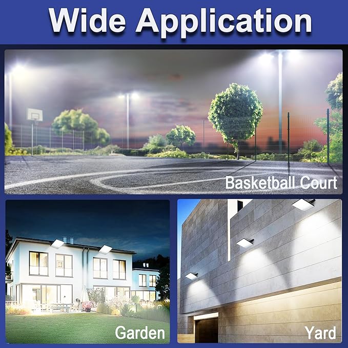 200W LED Flood Light Outdoor, 20000LM Bright Plug-in Flood Lights - Image 6