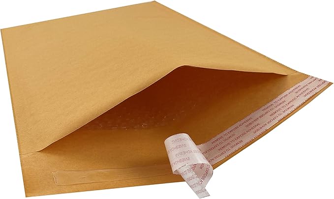 Amazon Basics Kraft Bubble Self-Seal Mailer, 8.5" x 14" - Image 5