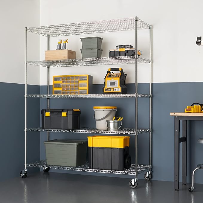 Trinity Basics TBFC-0931 5-Tier Adjustable Wire Shelving - Image 2