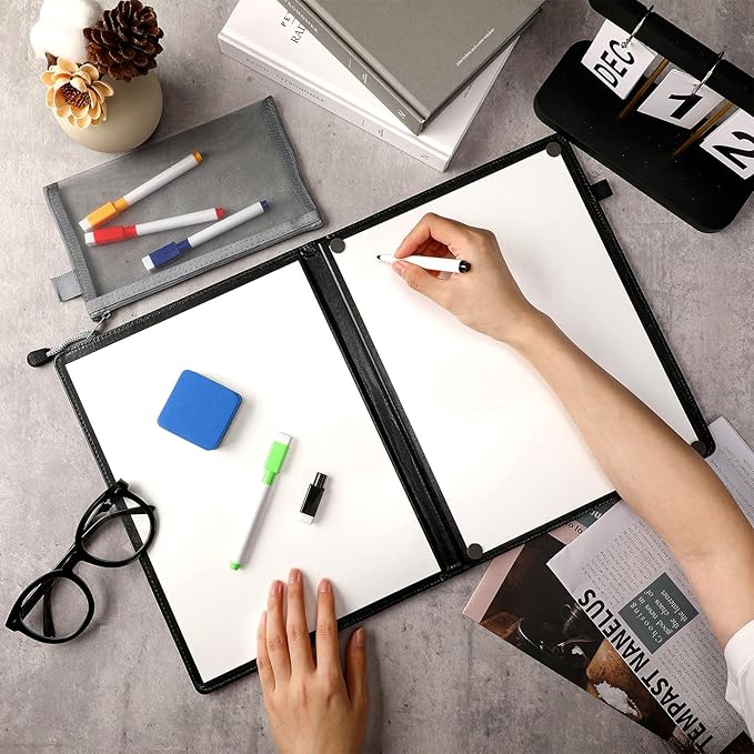 6 Sides Whiteboard Notebook Portable Whiteboard Dry Erase Notebook Portable Dry - Image 7
