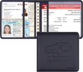 Car Insurance and Registration Holder, 5.5 x 5 Inch PU Leather Vehicle Glove by Techion