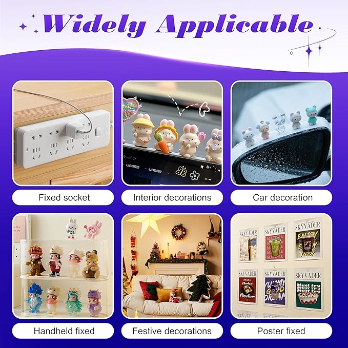 252pcs Car Easy-Pull Sticky Putty Clear Double Sided Removable, No Residue Glue - Image 9