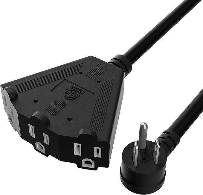14/3 Gauge Heavy Duty Outdoor Extension Cord 15 FT, 90 Degree Angled 3 Prong - Image 9