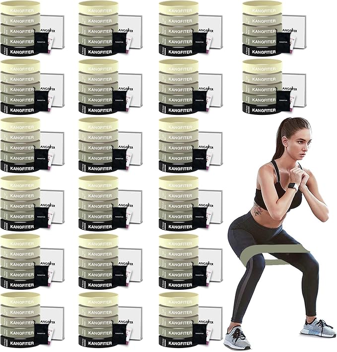 100 PCS Bulk Resistance Bands, Loop Exercise Bands Set by KANGFITER