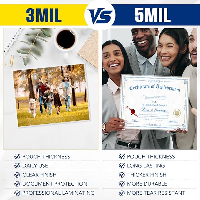 150 Pack 5 Mil Laminating Sheets, 9x11.5 Inches Thermal Laminating Pouches - Image 3