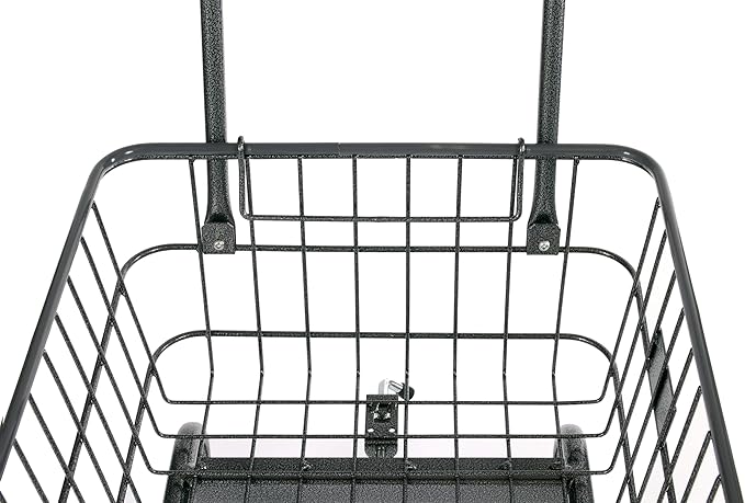 Rolling Laundry Cart with Wheels, Metal Wire Basket, Heavy Duty Utility Cart - Image 8