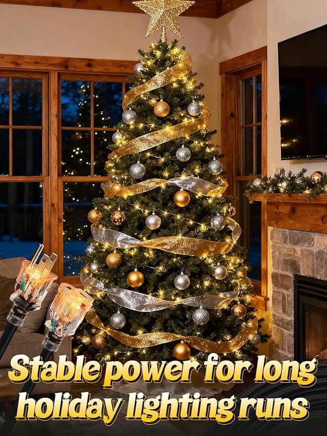 Lighted End Heavy Duty Outdoor Extension Cord Waterproof -16AWG, 3 Prong - Image 7