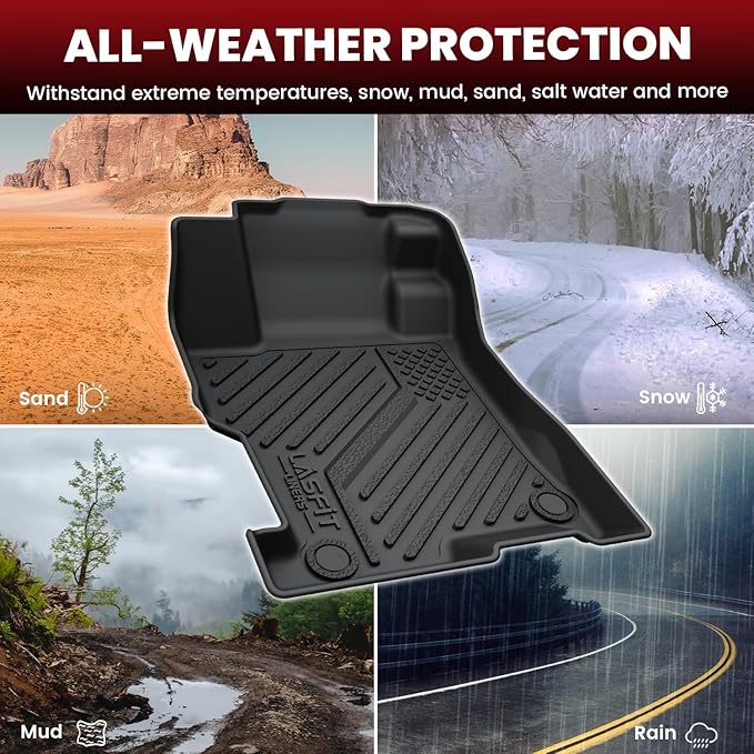 LASFIT Floor Mats for Honda Accord Sedan 2012 2011 2010 2009 2008, All Weather - Image 7