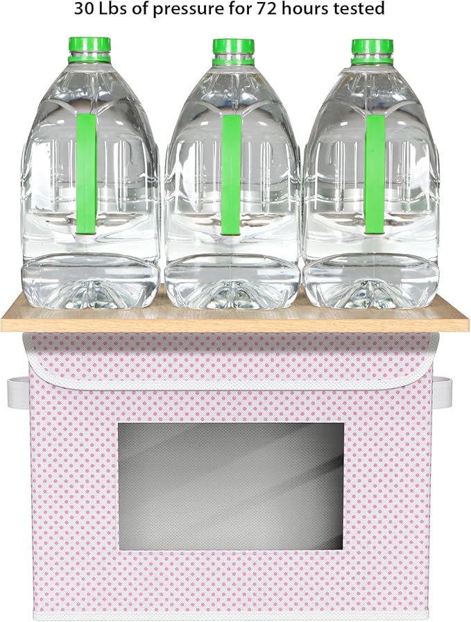 Univivi Fabric Foldable Storage Boxes Large Collapsible Stackable Storage Bins - Image 3