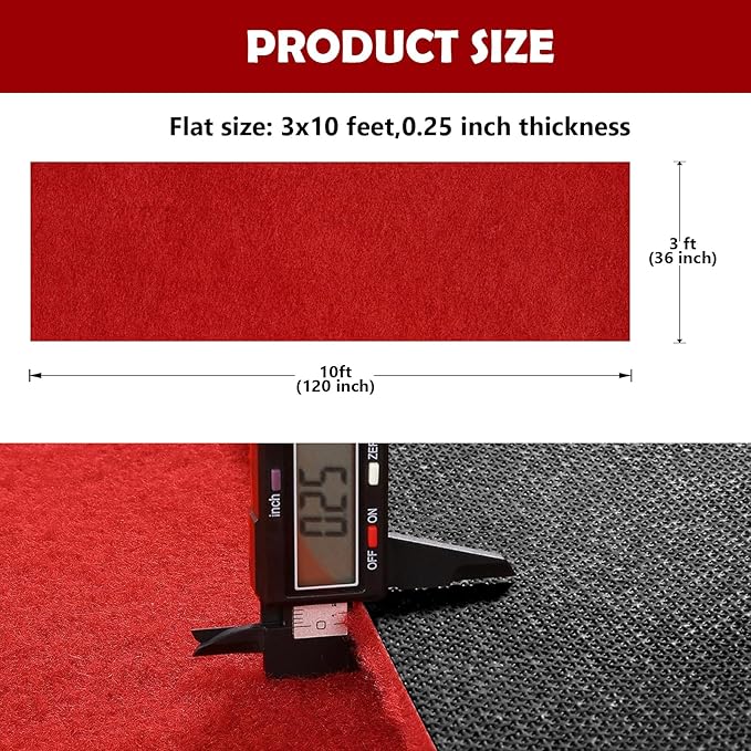 450 GSM Extra Thick Waterproof Red Carpet Runner - Image 2