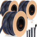 Pangda 300 Feet 1/4, 3/8 Inches Wire Loom Pet Expandable Braided Sleeving by Pangda