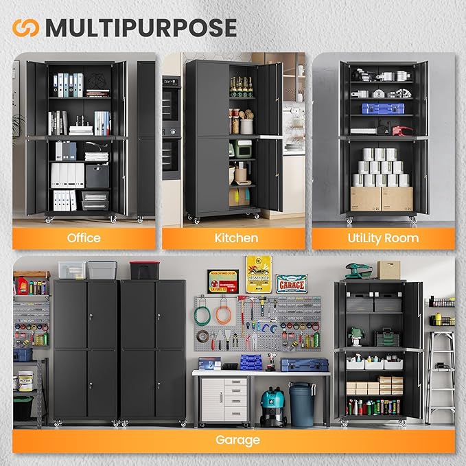 4 Door Garage Storage Cabinets - Image 9
