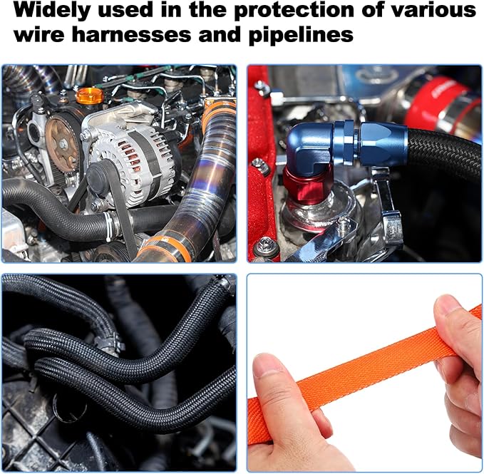 MECCANIXITY Braided Cable Sleeves Heat Shrinkable Fabric Sleeving, 5/8" 40ft - Image 7