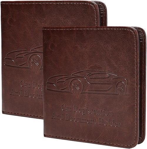 2-Pack Registration and Insurance Card Holder, Vehicle Glove Box Car Organizer by Unknown