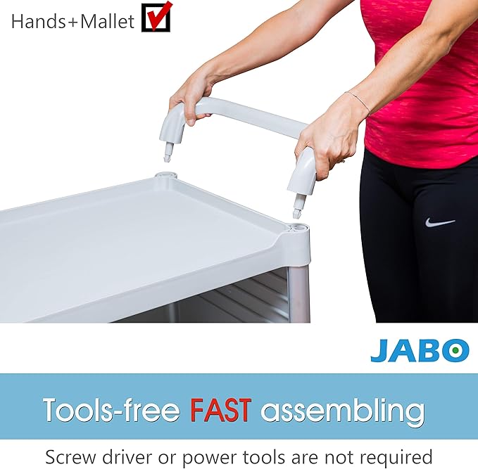 JaboEquip, 3 Shelf Small Medical Cart - Image 2