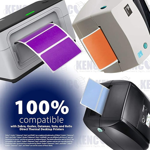 2.25" X 1.25" Direct Thermal Perforated Stickers Labels - Image 2