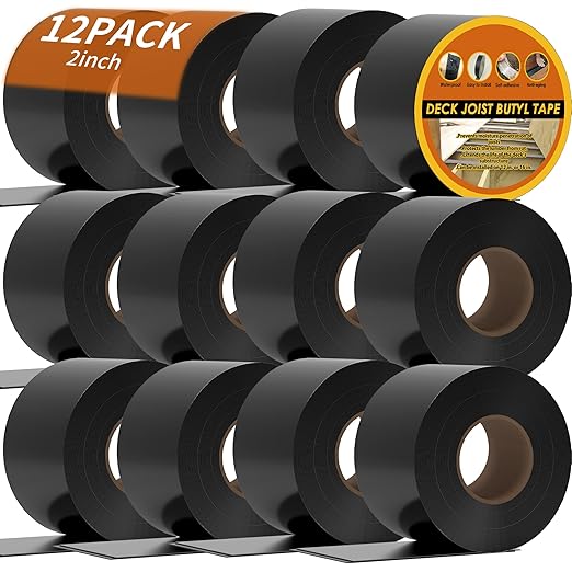 12 Pack Butyl Sealant Tape 2" x 50', Deck Joist Tape by JOAPRIL