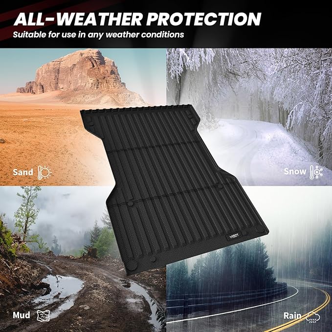 LASFIT Bed Mat for Toyota 2005-2023 Tacoma Truck Bed 5ft, All Weather TPE Car - Image 5