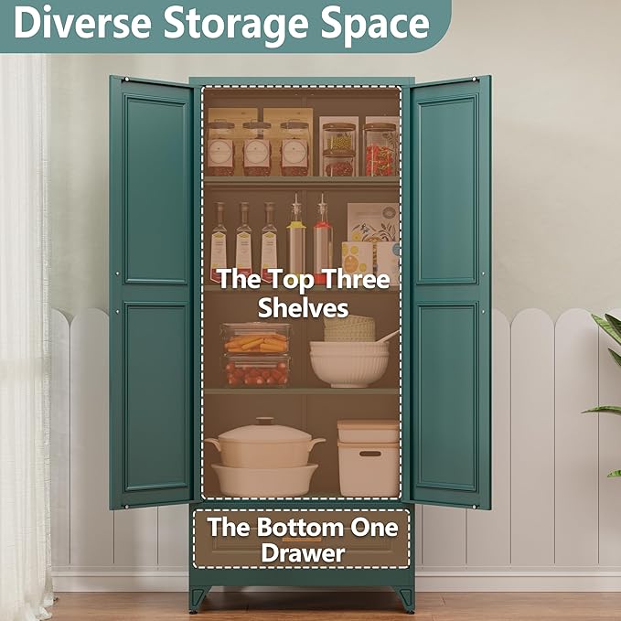 Metal Storage Cabinet, Large Cupboard - Image 4