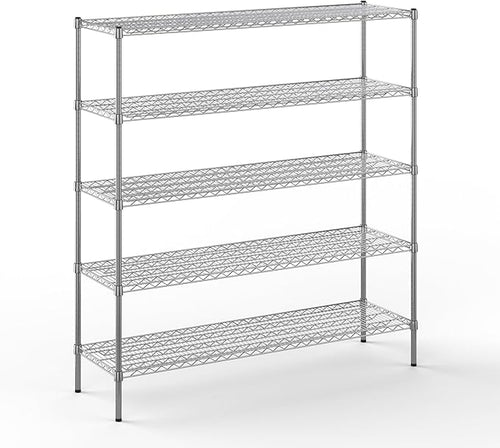 18" Deep x 60" Wide x 64" Height Wire Shelving Kit | 5-Tier | NSF Commercial by Regal+Altair