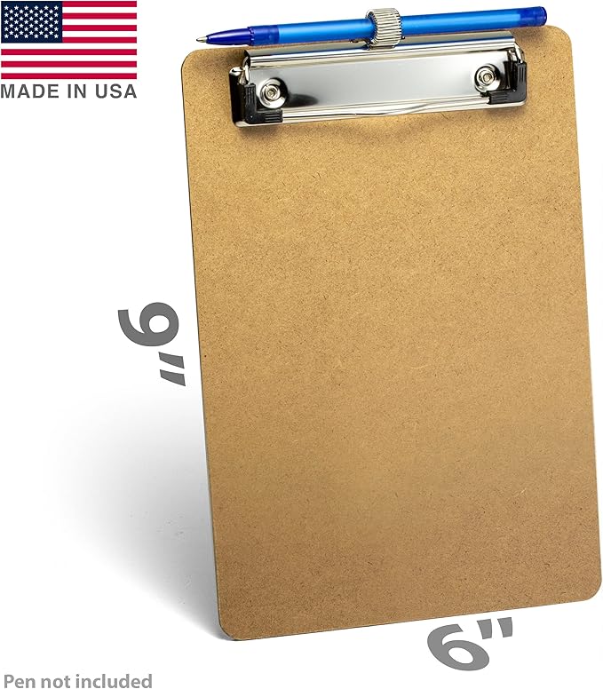 Officemate Wood Clipboard, Memo Size, Low Profile Clip - Image 2