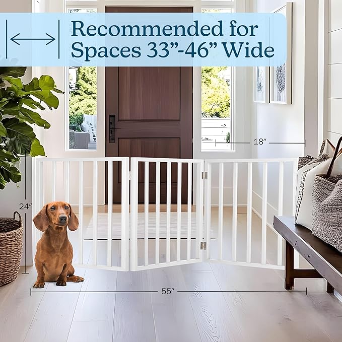 Pet Gate - 3-Panel Indoor Foldable Dog Fence - Image 5