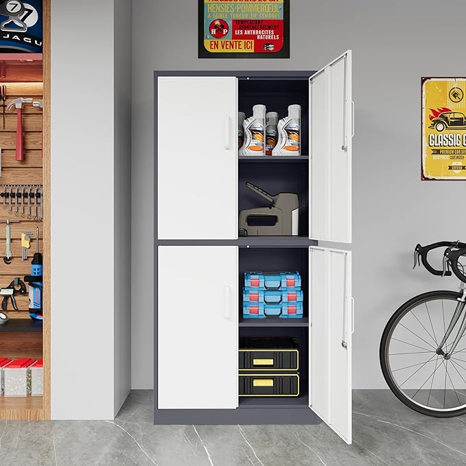 STANI Metal Storage Cabinet, Locking Steel Cabinet - Image 3