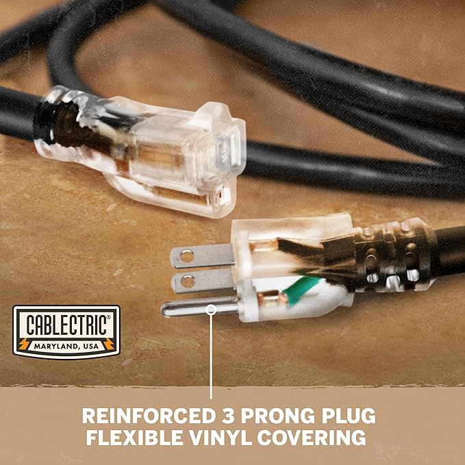 Heavy Duty Extension Cord 100 Ft, 12 Gauge Long Outdoor Extension Cord - Image 3