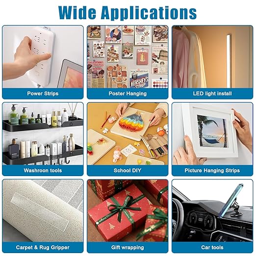 Double Sided Tape 2in X 9.85ft，Heavy Duty Removable Mounting Tape, Picture - Image 4