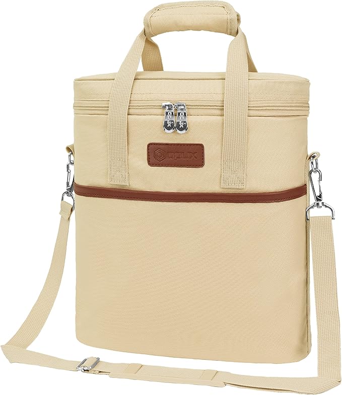 Opux 3 Bottle Insulated Leakproof Wine Cooler Bag, Tote by OPUX