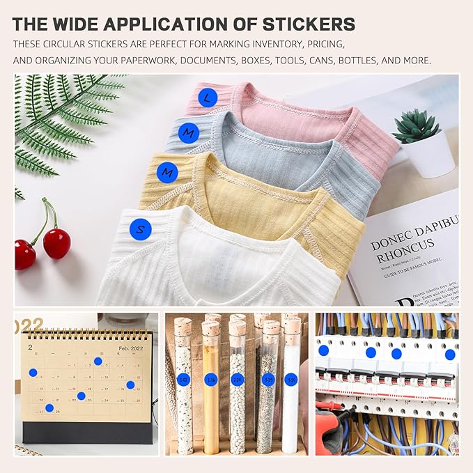 PARLAIM 1/2 Inch Round Adhesive Color-Code Dot Stickers, 500 Stickers Inventory - Image 6