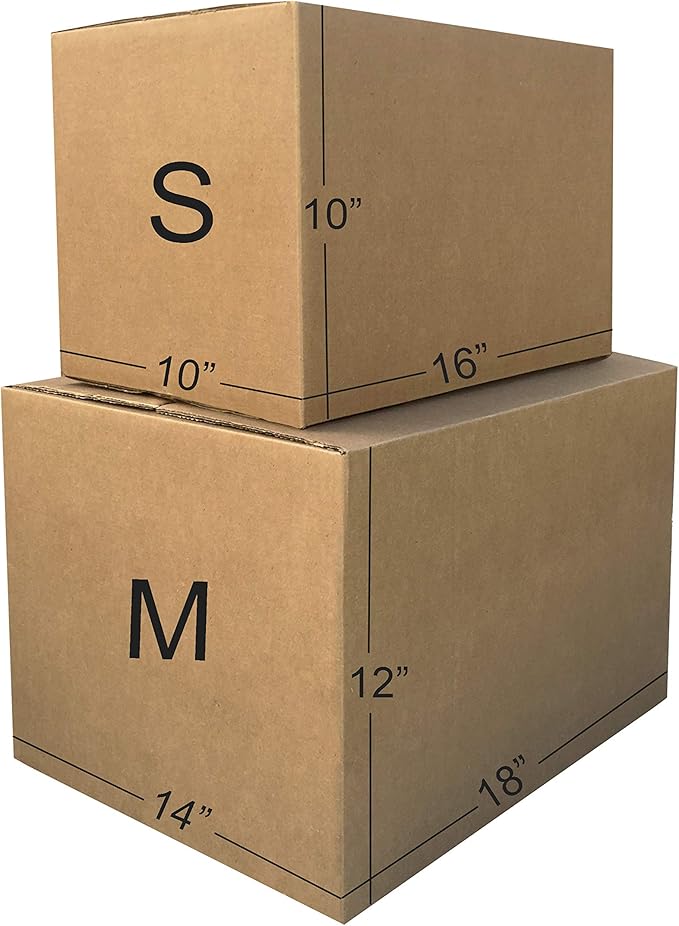 Amazon Basics Moving Boxes Kit, Small and Medium Cardboard Box Combo, 15 Pack - Image 4