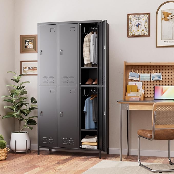 6 Doors Metal Lockers for Employees - Image 2