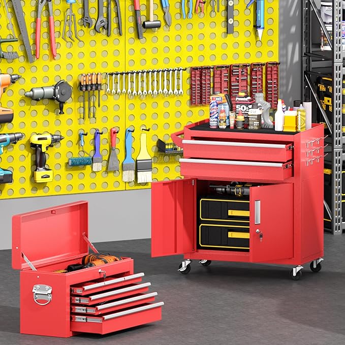 Greenvelly 8-Drawer Rolling Tool Chest, Metal Tool Chest - Image 2