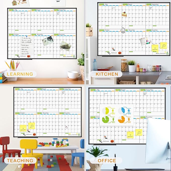JILoffice Magnetic Dry Erase Calendar Whiteboard, 6 Months White Board Planner - Image 2