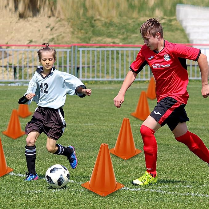 Cones Sports for Kids, Small Training Cones Set for Soccer Practice, 24 Pack 7 - Image 6