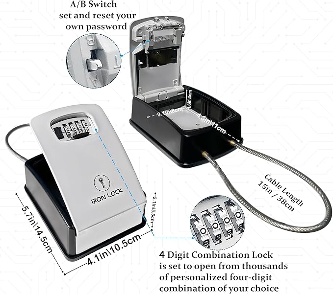 Iron Lock® Key Lock Box Portable - Image 4