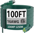 HUANCHAIN Indoor Outdoor Green Extension Cord 100 ft Waterproof, 16/3 Gauge by huanchain