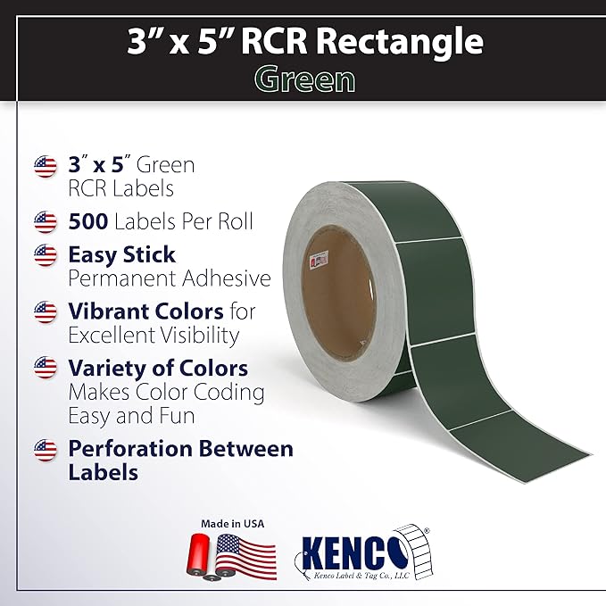 Kenco Color Coding 3 X 5 Rectangle Labels, Inventory Control Stickers 500 - Image 7