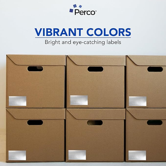 Perco Metallic Silver 3x5 Inch Perforated Sticker Labels — 500 Stickers Per - Image 7