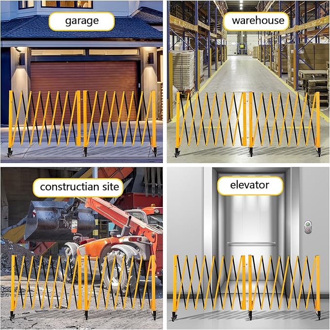 16FT Industrial Expandable Barricade Folding Security Gate - Image 6