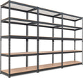 HOMEDANT 5-Tier Laminated Boltless Heavy Duty Metal Shelving Unit Adjustable by TheBestOrganizingSolution
