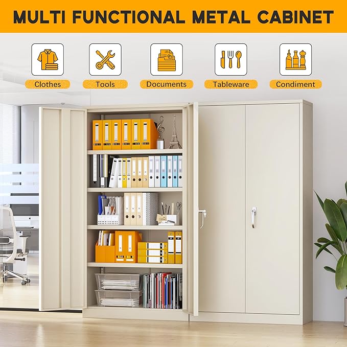 Greenvelly Metal Garage Storage Cabinet - Image 2