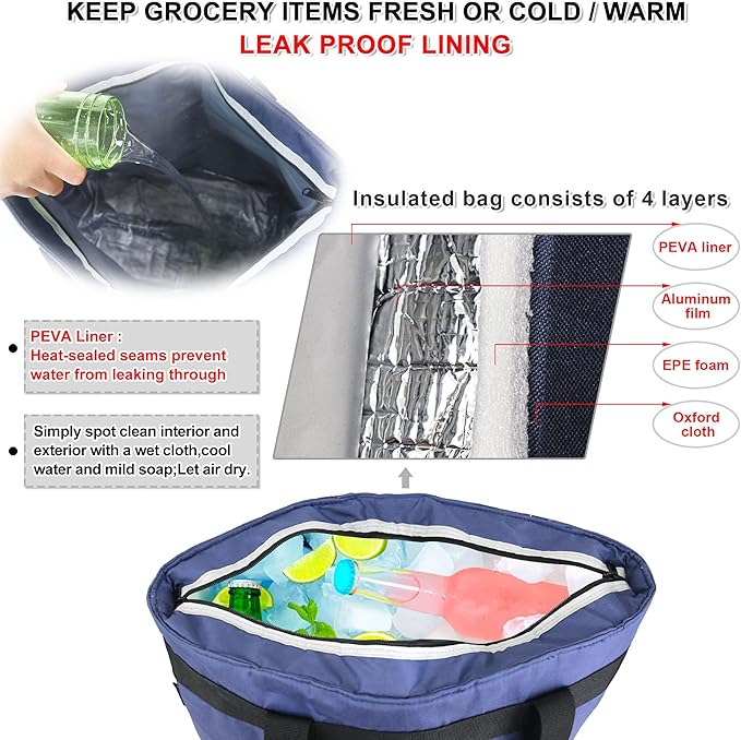 BeeGreen Cooler Bag Soft Leakproof Insulated Tote - Image 4