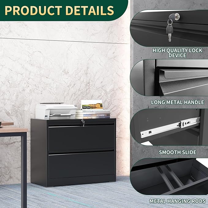 2 Drawer Lateral File Cabinet - Image 4