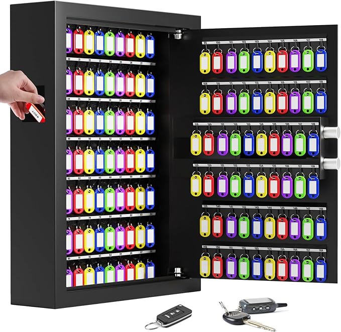 158 Keys Combination Lock Key Cabinet, Anti-Theft Key Lock Box - Image 9