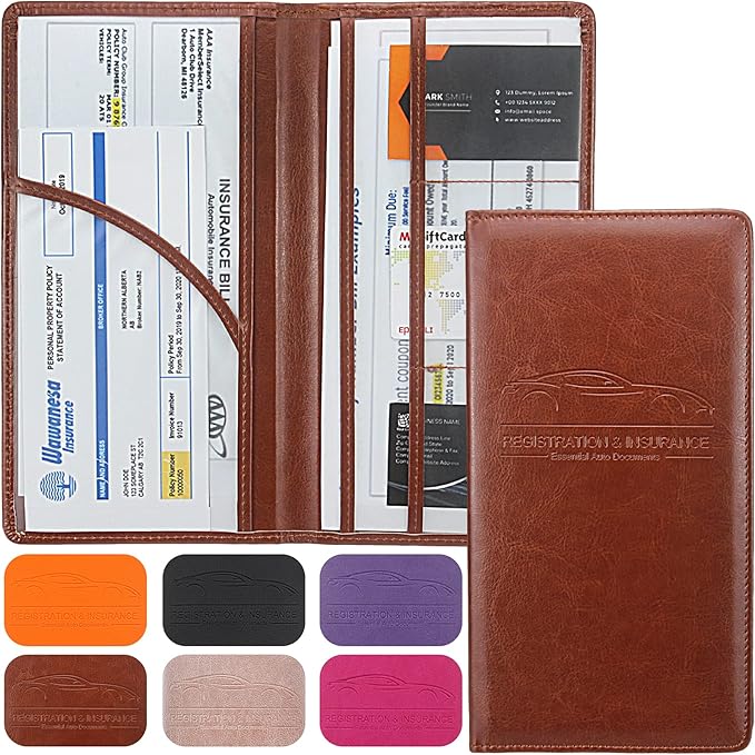 Premium Car Registration & Insurance Card Holder by LumiMokki