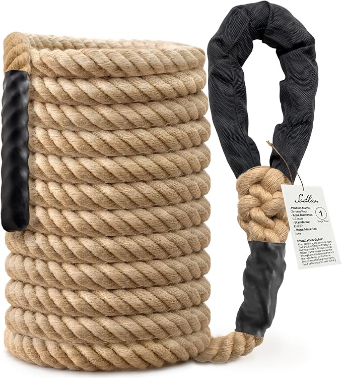 Climbing Rope Gym Workout - 10FT 15FT 20FT 25FT 30FT 35FT Heavy Duty Jute Thick - Image 8