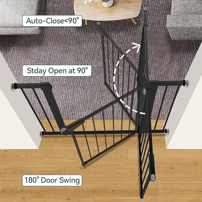 Babelio Baby Gate, 29-43" Auto-Close Easy Install Pet Gate, PressGuard P7 Extra - Image 7